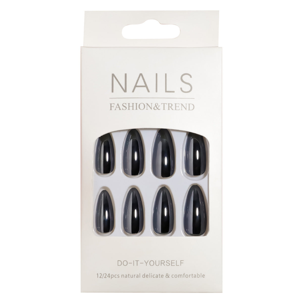 Electroplated Almond Press-On Nails - Luxury Chrome Mirror Finish | Reusable False Nail Tips
