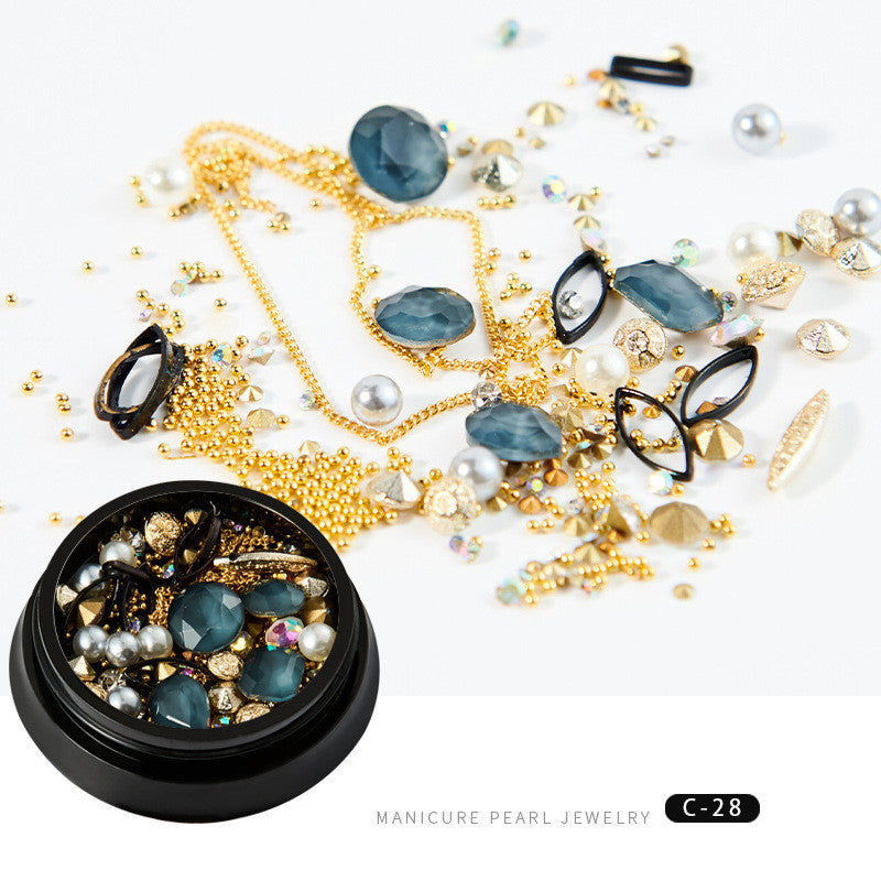 Copper Round Rivets Sequins - 3D Metal Nail Art Studs | Golden Nail Decoration