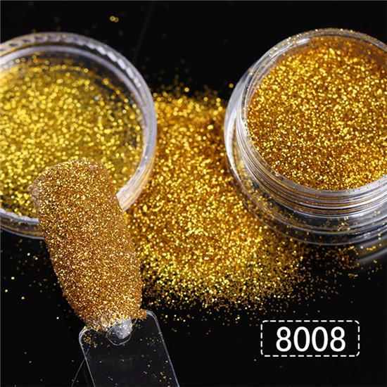 Holographic Nail Glitter Powder - Iridescent Rainbow Sparkle | Ultra-Fine Shimmer