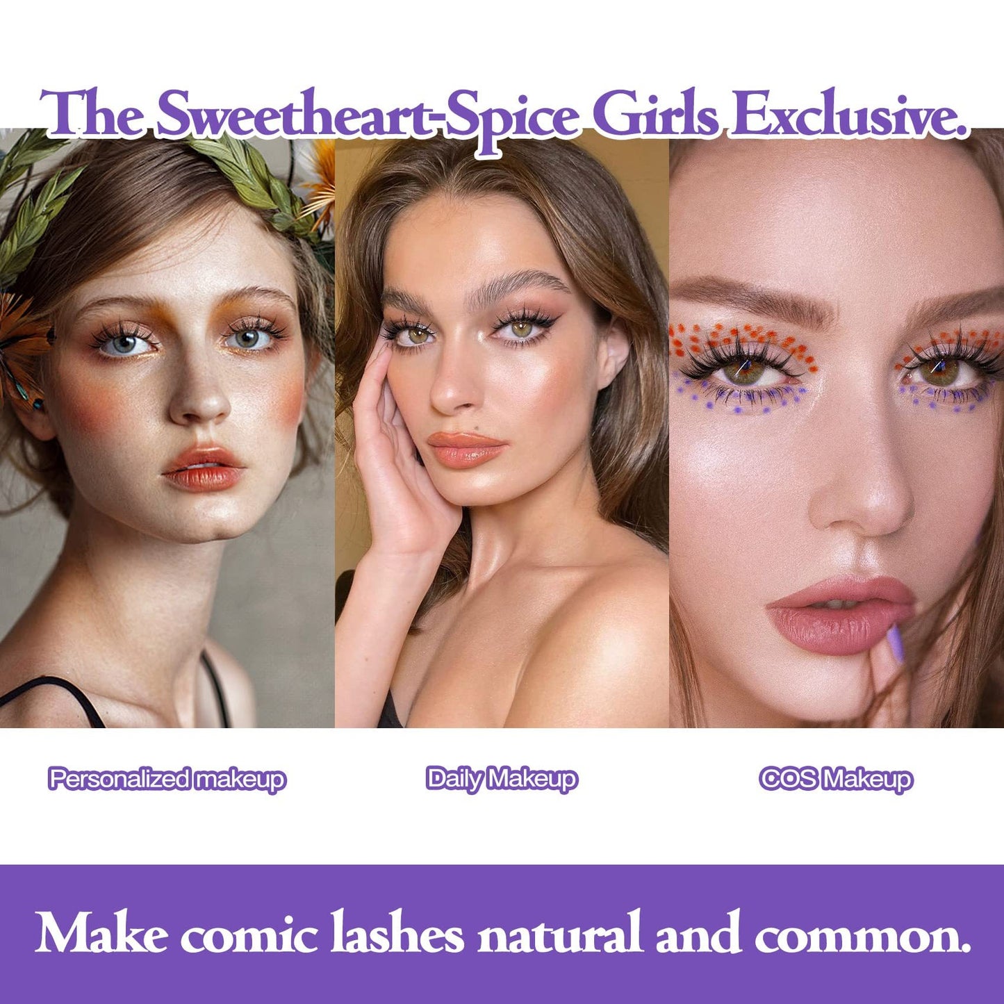 Natural False Eyelashes - 5 Pairs Manga Style Wispy Lashes | Korean Makeup