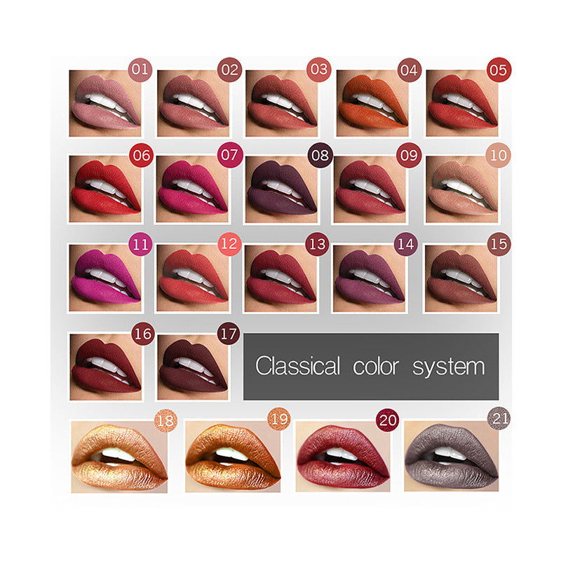 Matte Liquid Lipstick - Waterproof Long-Lasting Lip Gloss | 21 Bold Colors 8ml