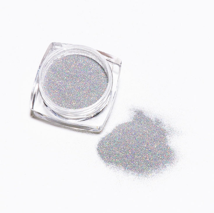 Rainbow Laser Mirror Powder - Holographic Chrome Nail Pigment | Professional Mirror Effect