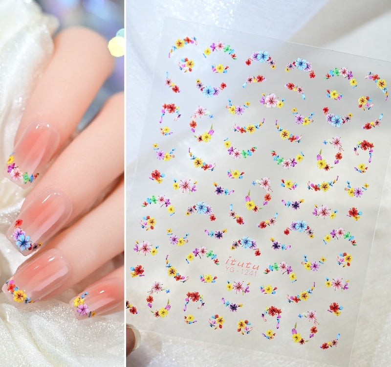 Camellia 5d Relief Nail Sticker Stereo Ornament