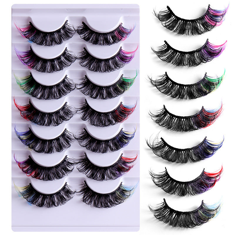 Thick Curly False Eyelashes 3D Mink Style - 7 Pairs Dramatic Lashes