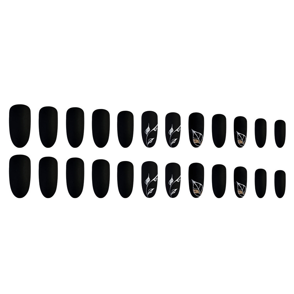 Close-up of dark leaf pattern and starry sky gradient effect