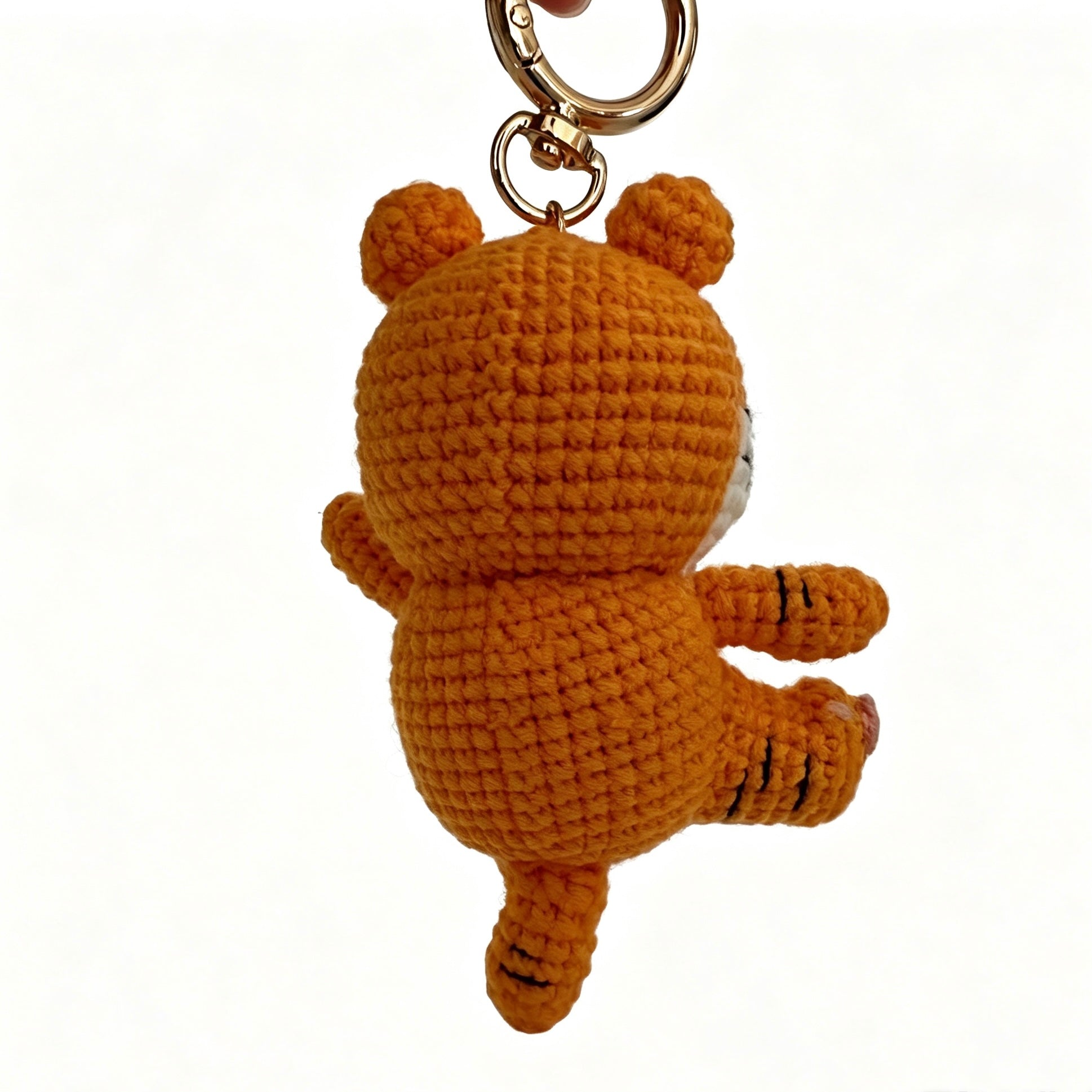 Handmade Crochet Tiger Doll Keychain | 10cm Plush Toy