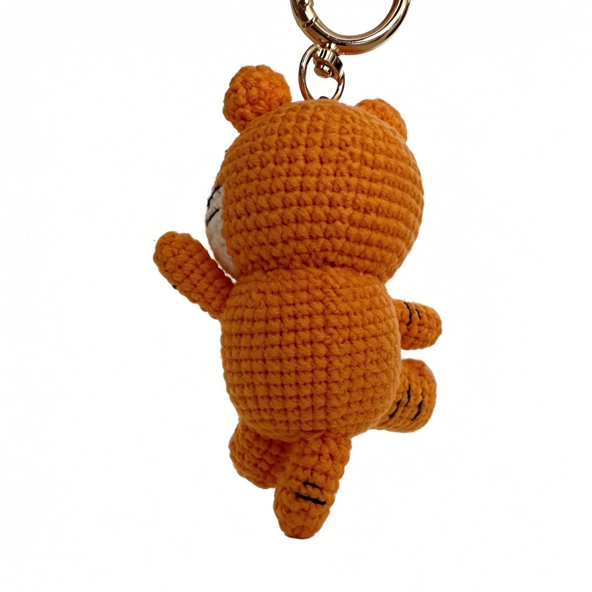 Handmade Crochet Tiger Doll Keychain | 10cm Plush Toy