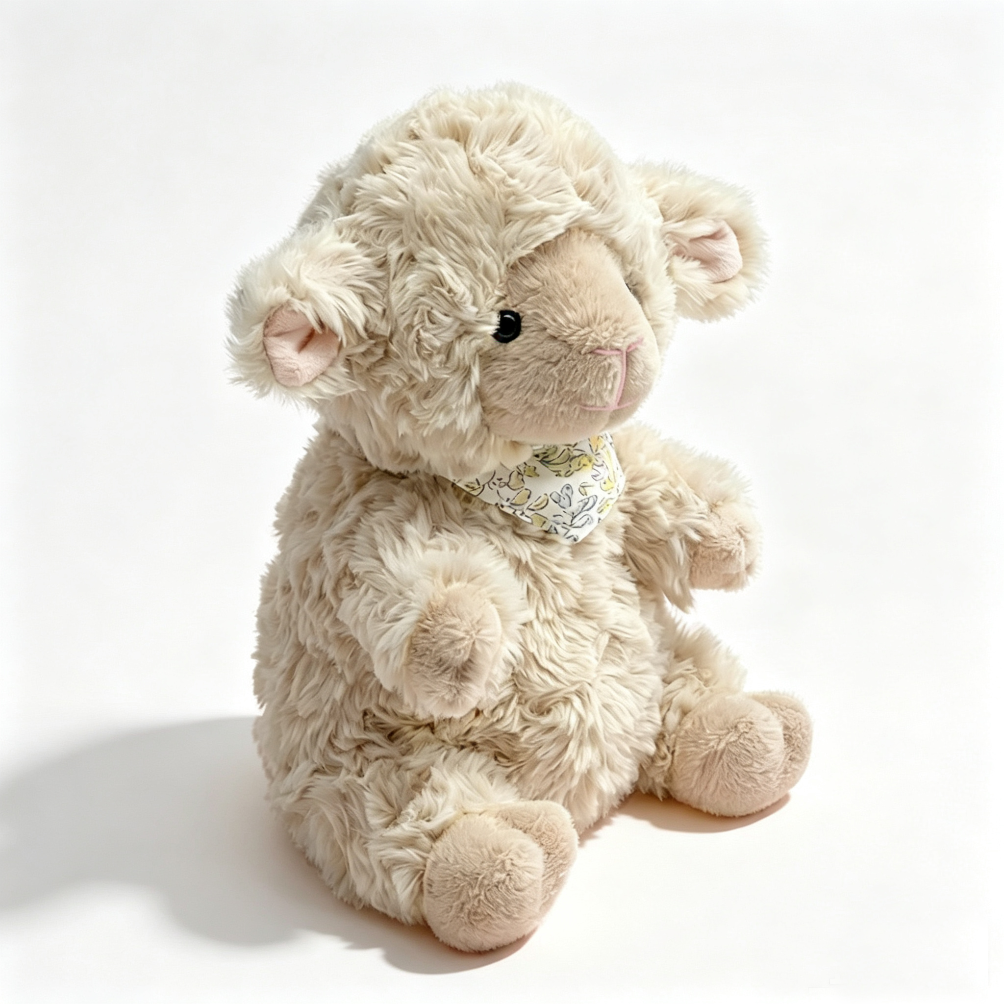 Sitting Lamb Plush Toy — Cute Stuffed Animal Doll