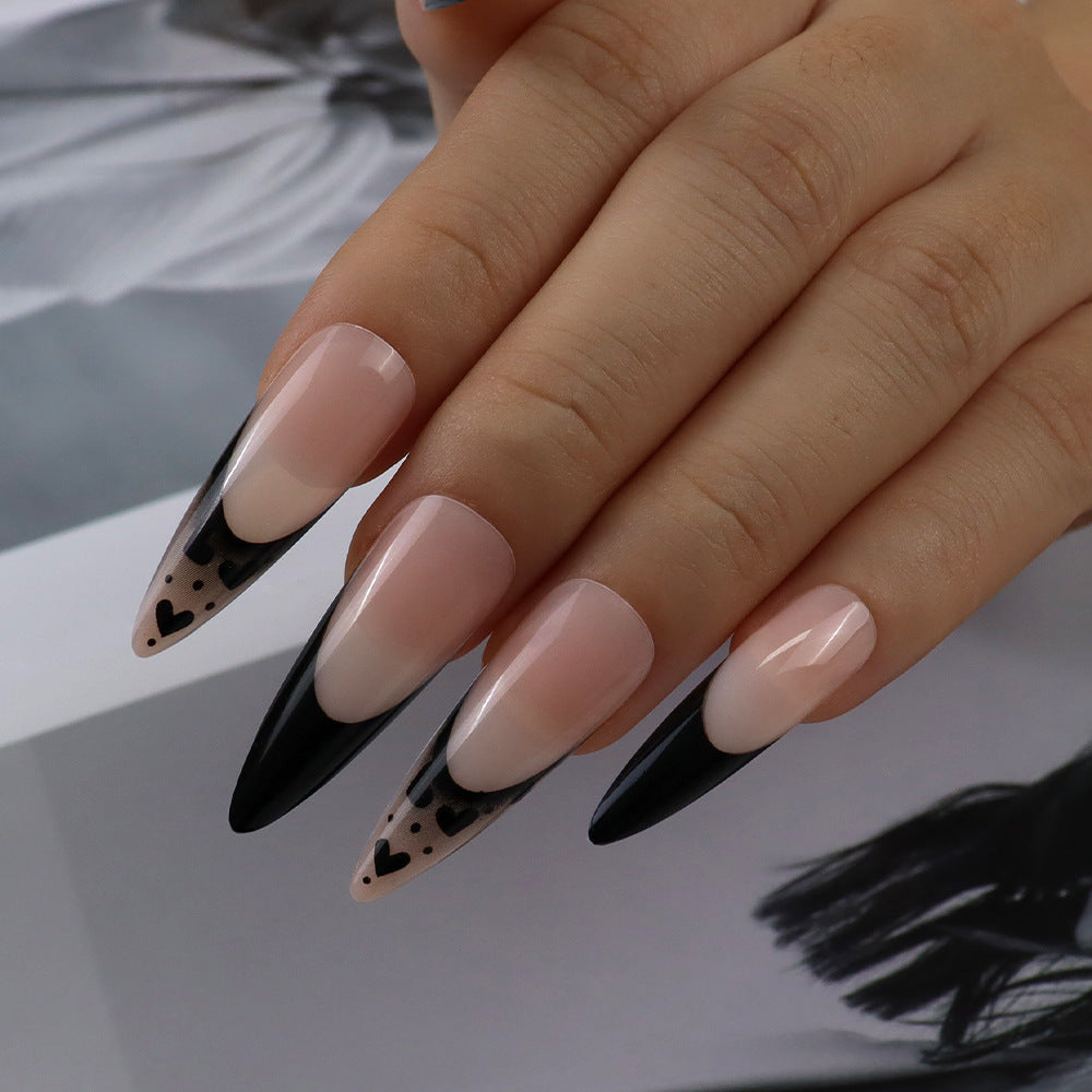 European Style Extended Press On Nails - 24 Pieces Long Fake Nails