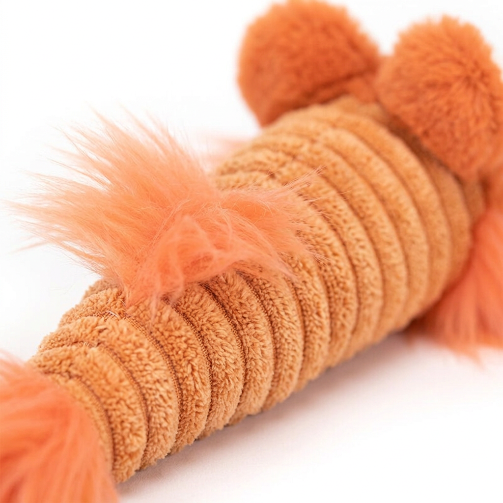 Goofy Big-Eyed Shrimp Plush —  Corduroy Prawn Toy 🦐👀