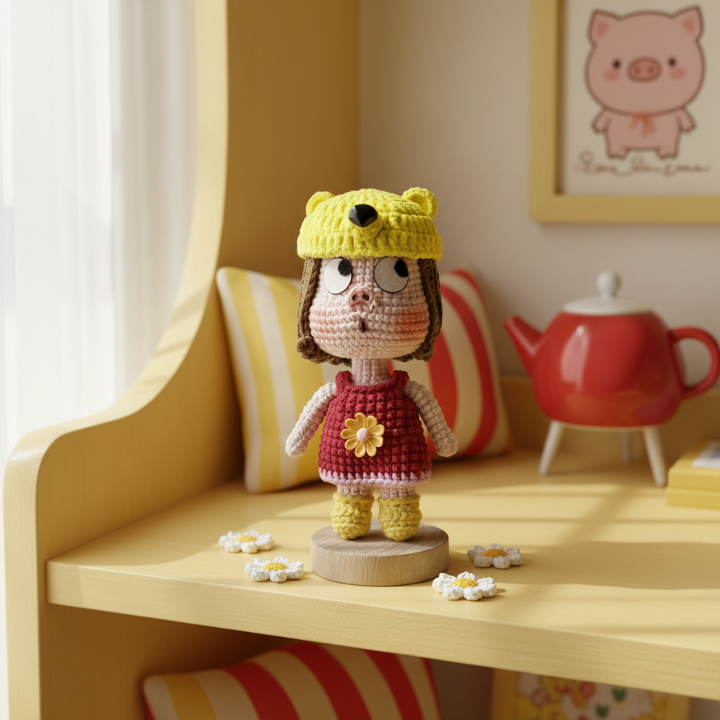 Piggy Girl — Her Bear Hat Is Her Superpower 🐷🐻 |