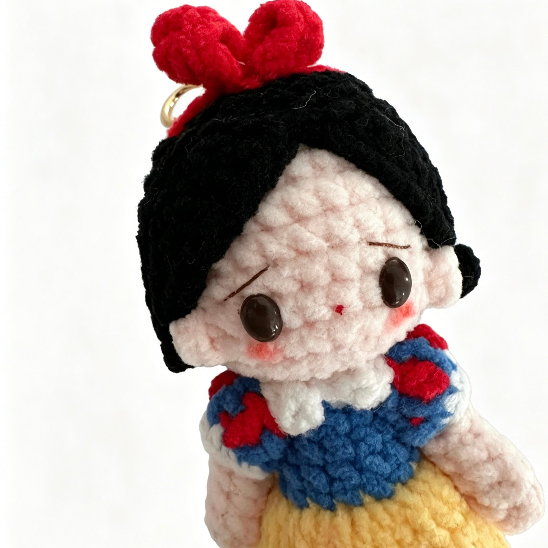 Handmade Crochet Princess Girl Doll Keychain | 11cm Plush Toy