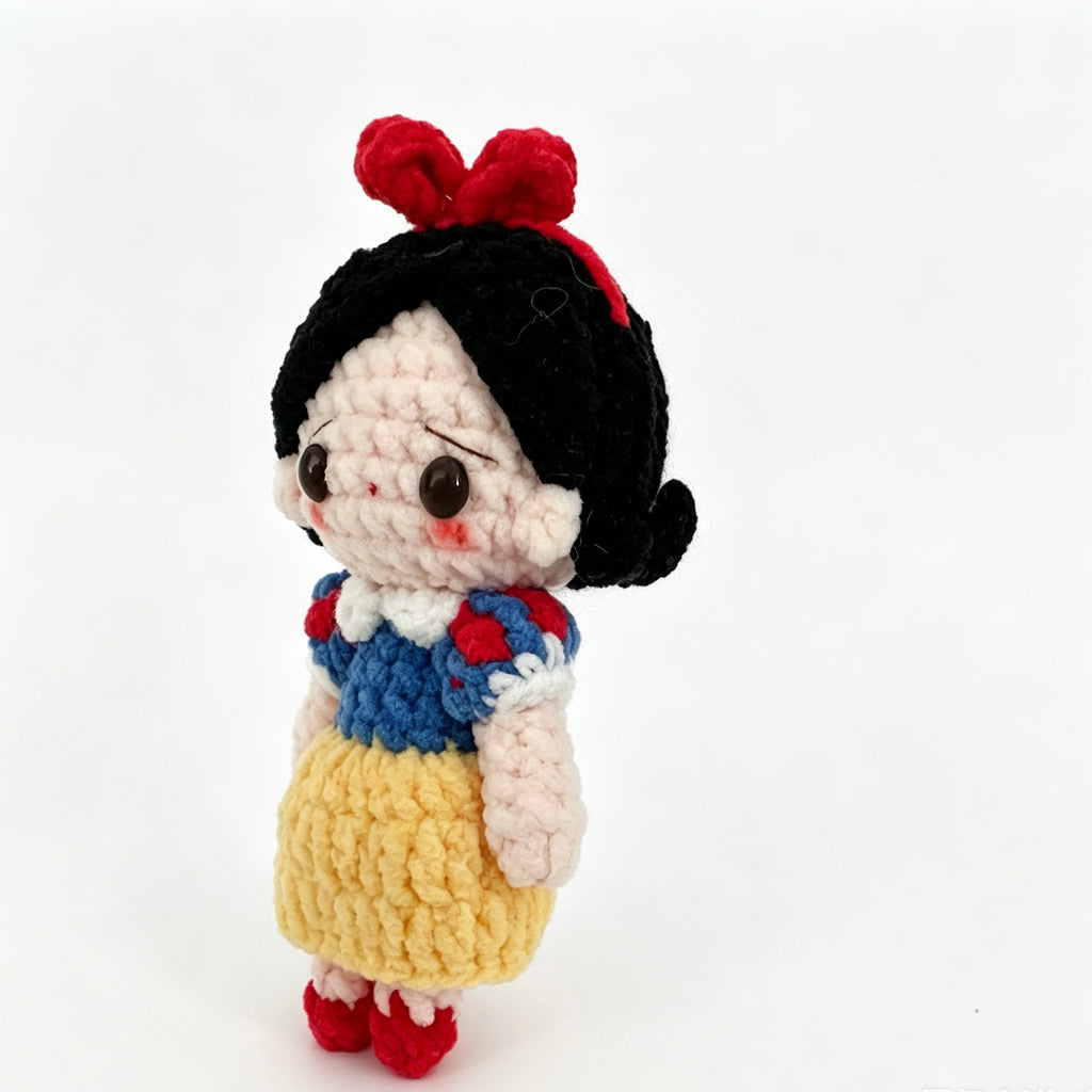 Handmade Crochet Princess Girl Doll Keychain | 11cm Plush Toy