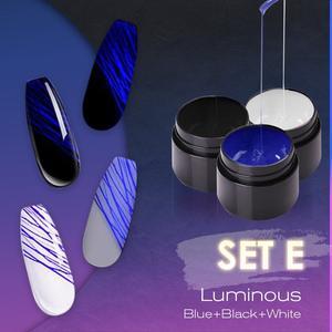 Luminous Glow-in-the-Dark Nail Art Gel - 3-Piece UV Gel Polish Set | Party Nails