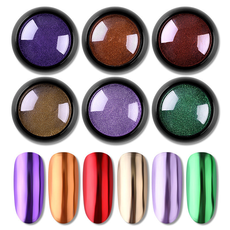 Nail Glitter Powder - 12 Colors Mirror Chrome Titanium Powder | Professional Nail Art