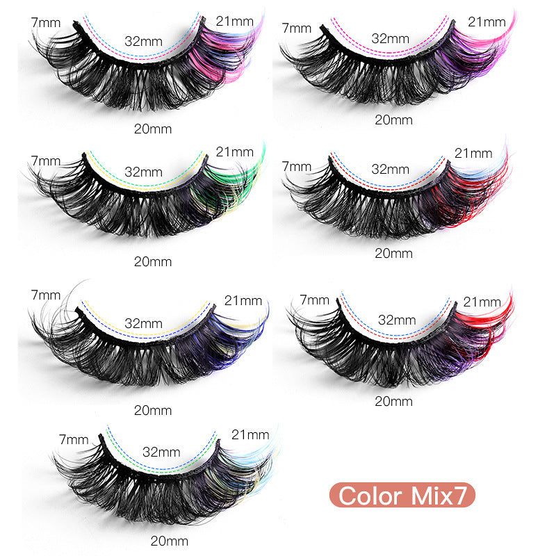 Thick Curly False Eyelashes 3D Mink Style - 7 Pairs Dramatic Lashes