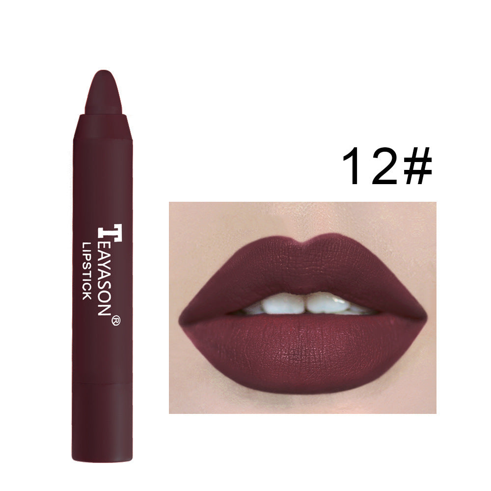 Matte Lipstick Pen Set - Rotating Twist-Up Lip Color | 12 Long-Lasting Shades