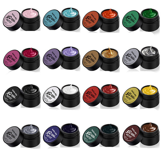 5D metallic nail art gel for line drawing 22 colors professional grade