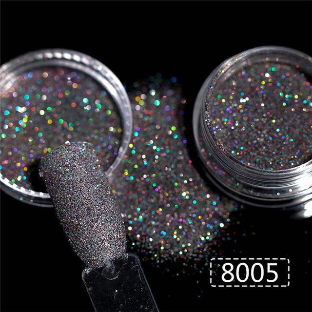 Holographic Nail Glitter Powder - Iridescent Rainbow Sparkle | Ultra-Fine Shimmer