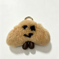 Smirking Croissant with Boots — Genuine Rex Rabbit Fur Bag Charm 🥐🤎