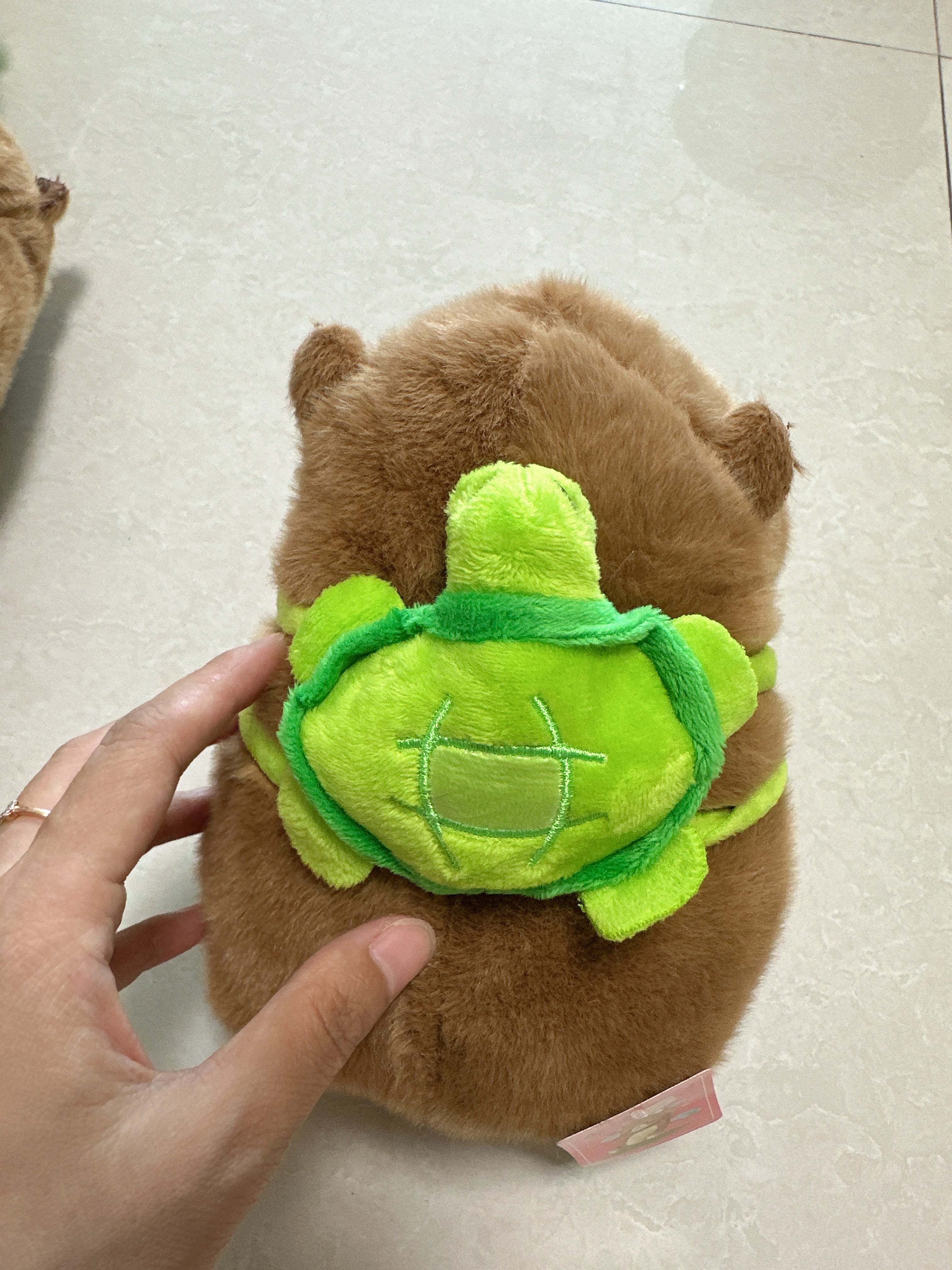 Capybara Plush Toy with Mini Chick 23cm