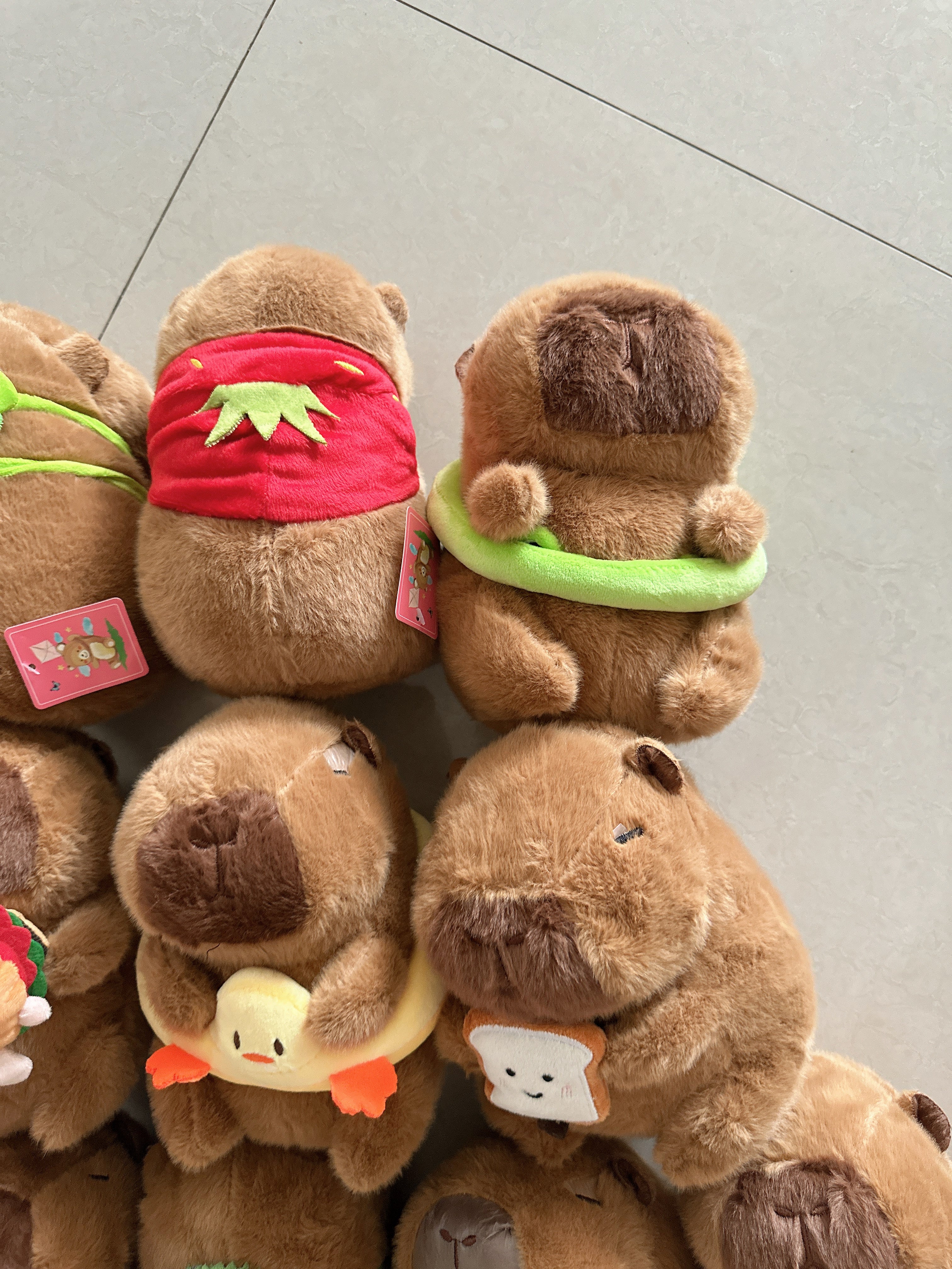 Capybara Plush Toy with Mini Chick 23cm