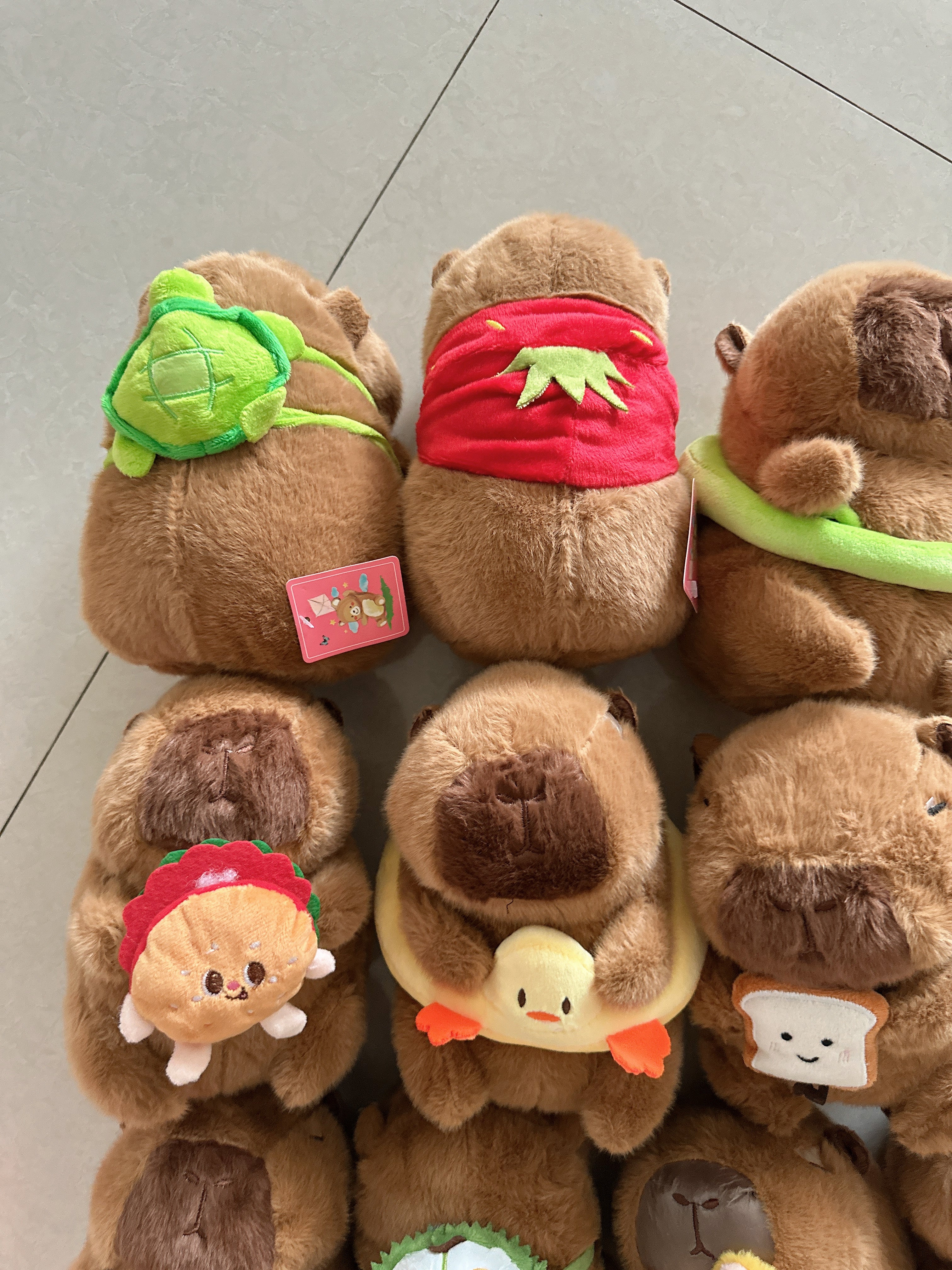 Capybara Plush Toy with Mini Chick 23cm