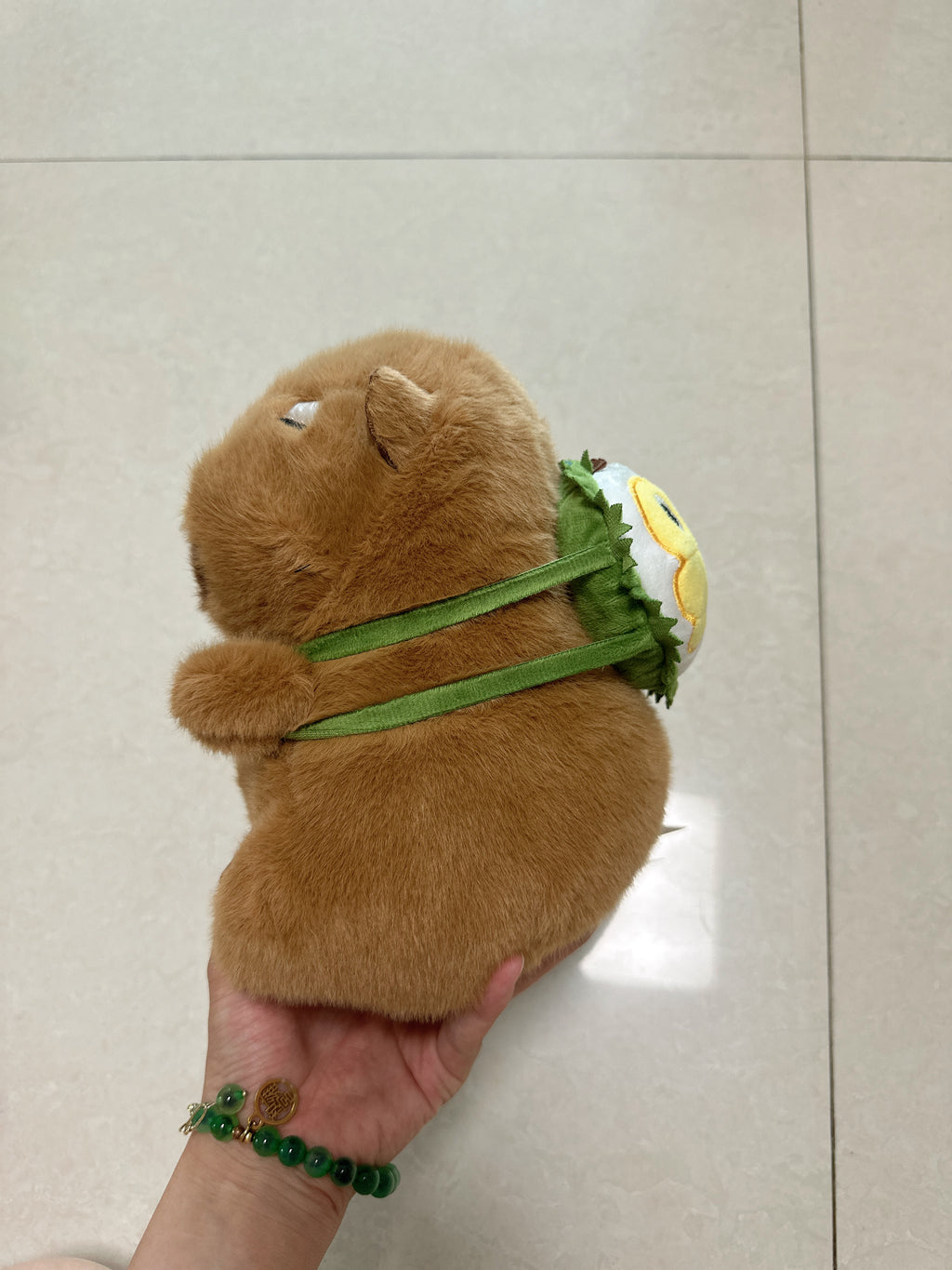 Capybara Plush Toy with Mini Chick 23cm
