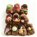 Capybara Plush Toy with Mini Chick 23cm