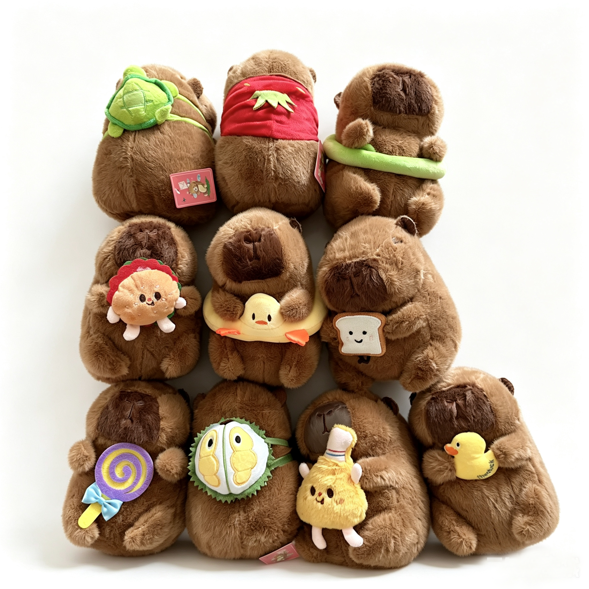 Capybara Plush Toy with Mini Chick 23cm