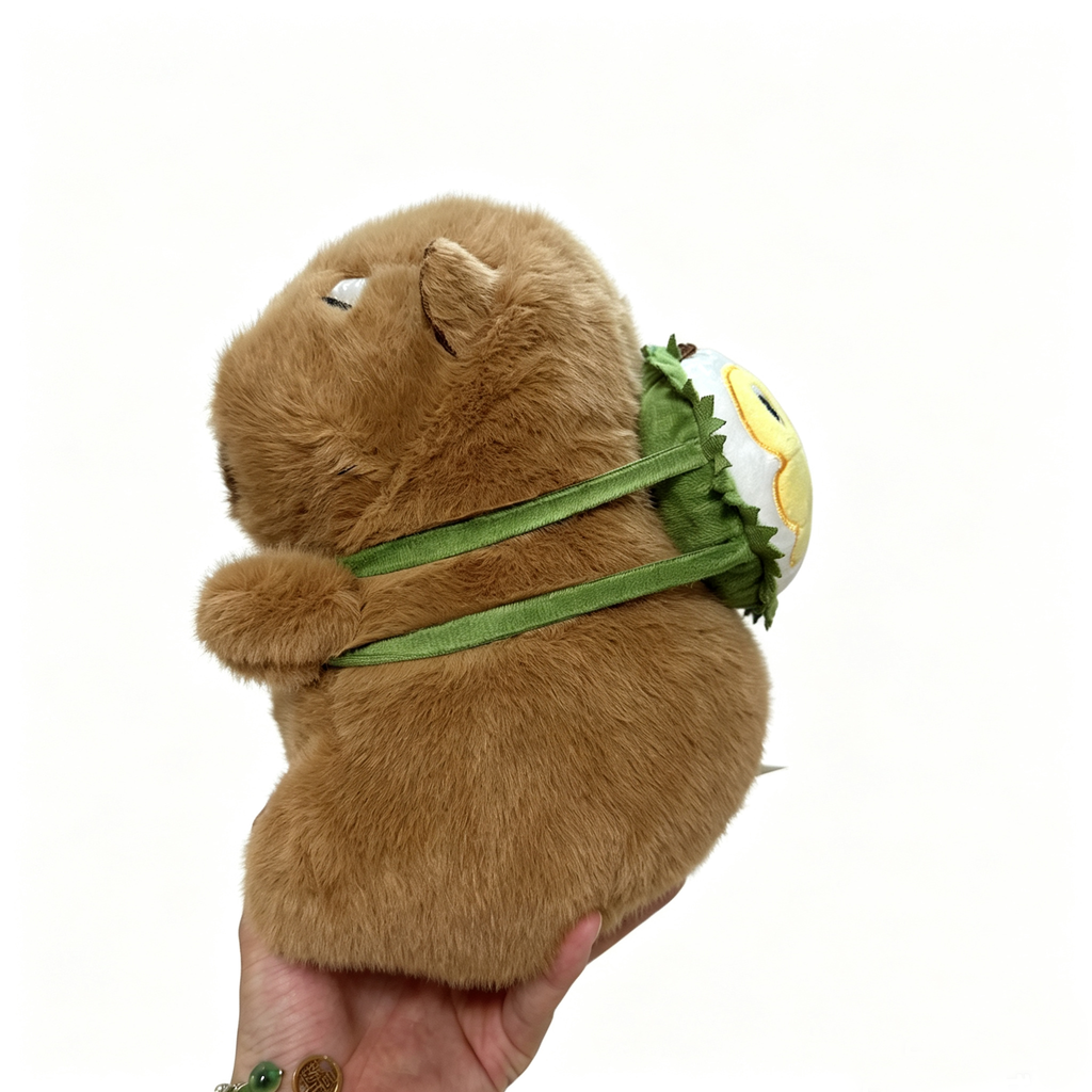 Capybara Plush Toy with Mini Chick 23cm