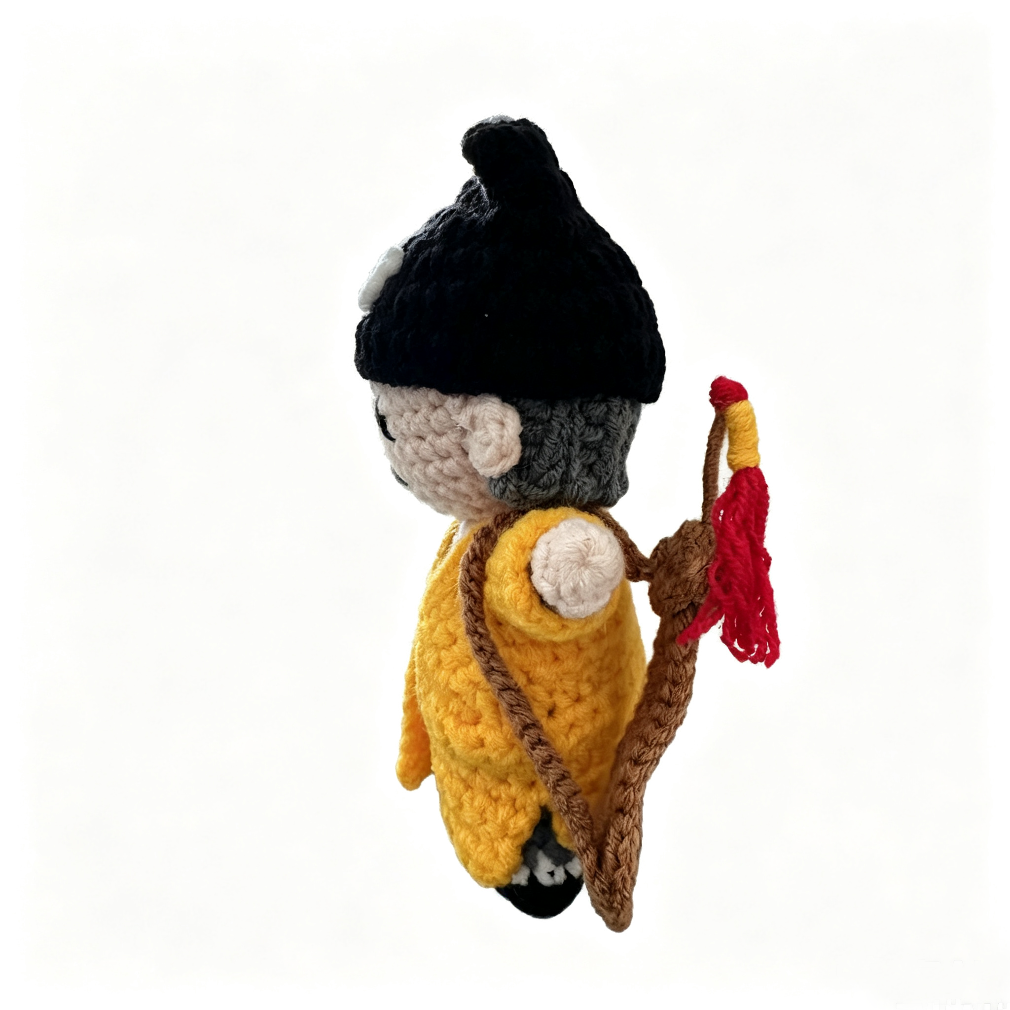 Handmade Crochet Lam Ching-Ying Taoist Priest Doll – Iconic Hong Kong Ghost Hunter Figure
