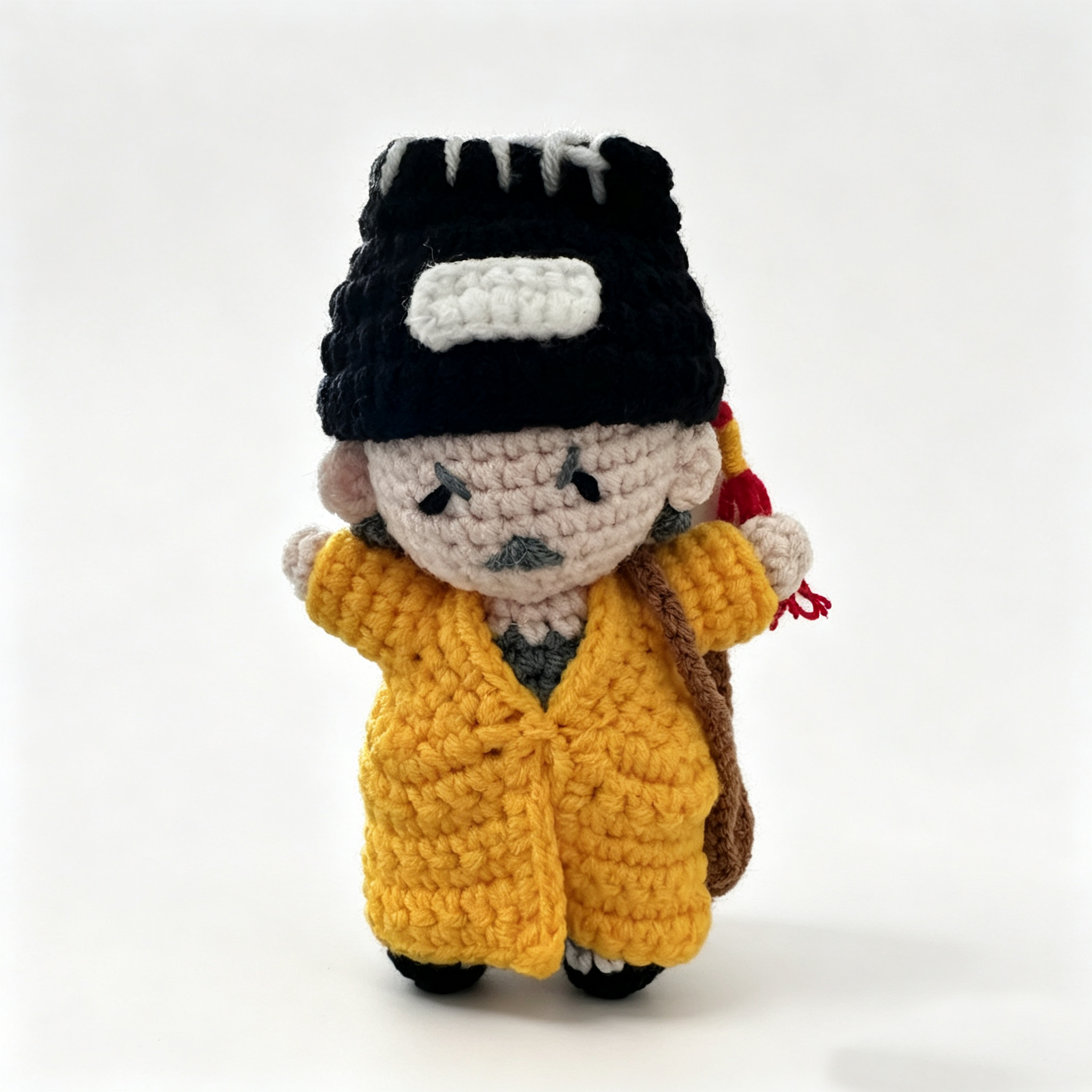 Handmade Crochet Lam Ching-Ying Taoist Priest Doll – Iconic Hong Kong Ghost Hunter Figure