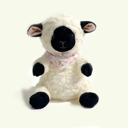 Black Sitting Lamb Plush Toy — Cute Stuffed Animal Doll