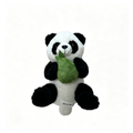 Panda Plush Toy Holding Bamboo Leaf — Soft Stuffed Animal Doll