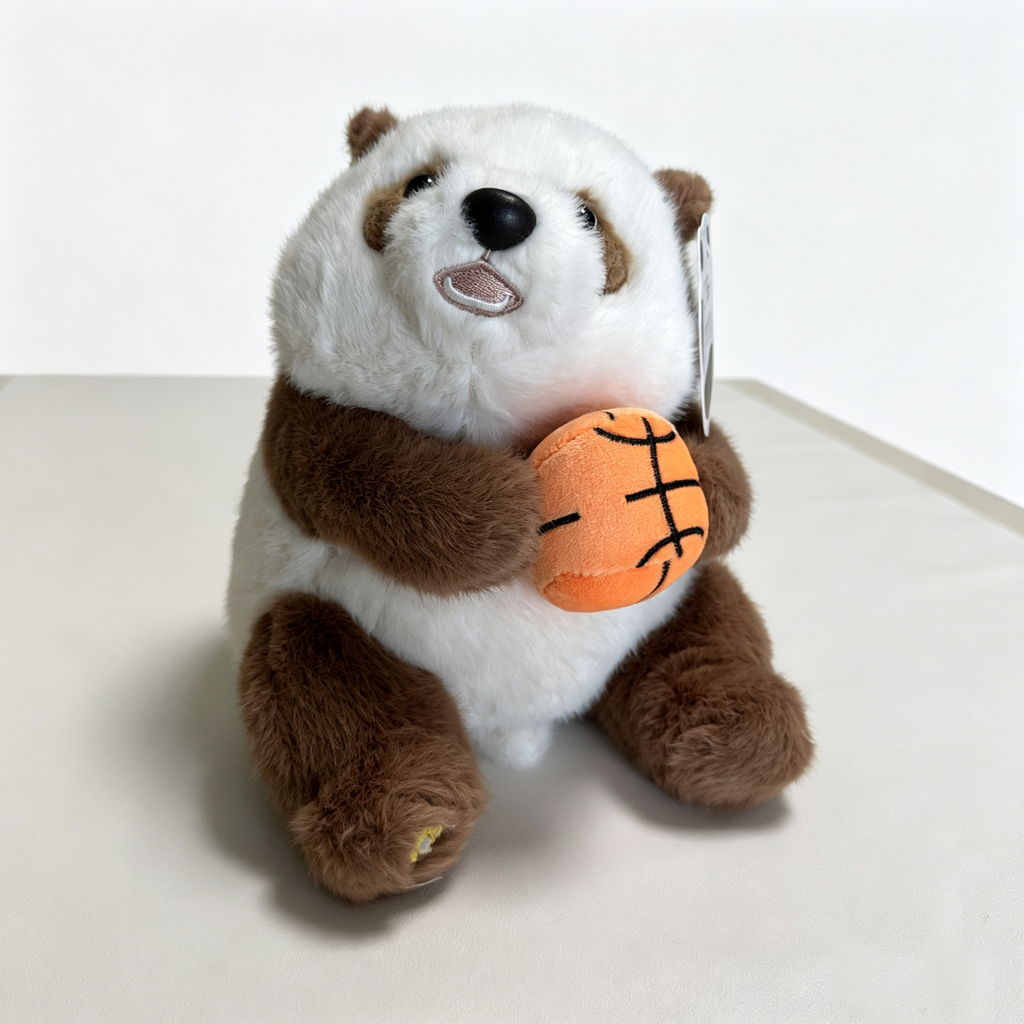 Qi Zai Panda Plush Toy — Rare Brown Panda Stuffed Animal