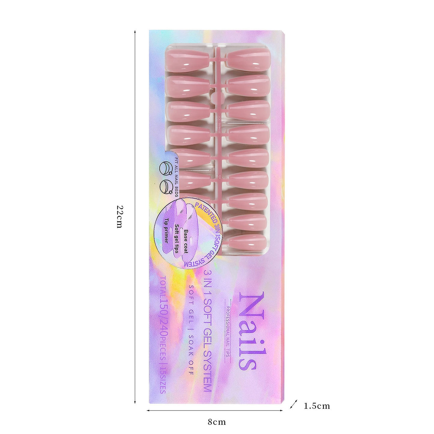 Nude Seamless Press-On Nails - Natural Wearable Armor Reusable Manicure