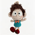Handmade Crochet Curly-Haired Boy Doll Amigurumi Charm