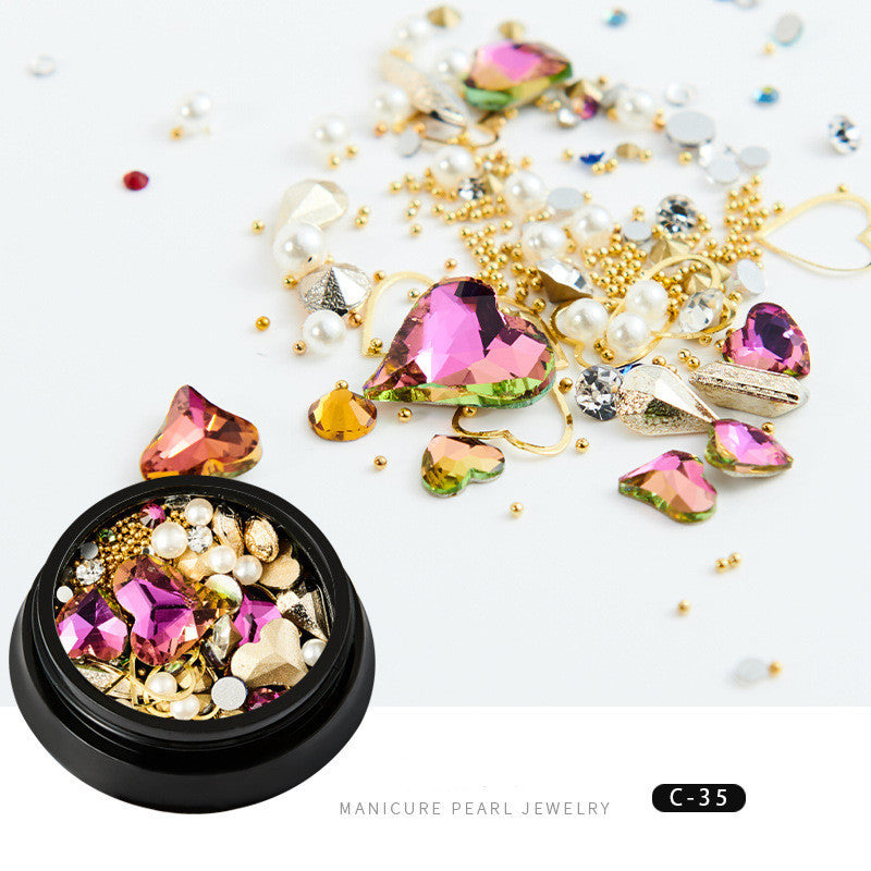 Copper Round Rivets Sequins - 3D Metal Nail Art Studs | Golden Nail Decoration