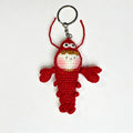 Quirky Red Lobster Baby Charm — Handmade Crochet Keychain 🦞❤️
