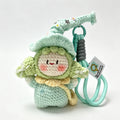 Forest Sprite Dumpling Amigurumi Charm — Handmade Crochet Keychain Doll