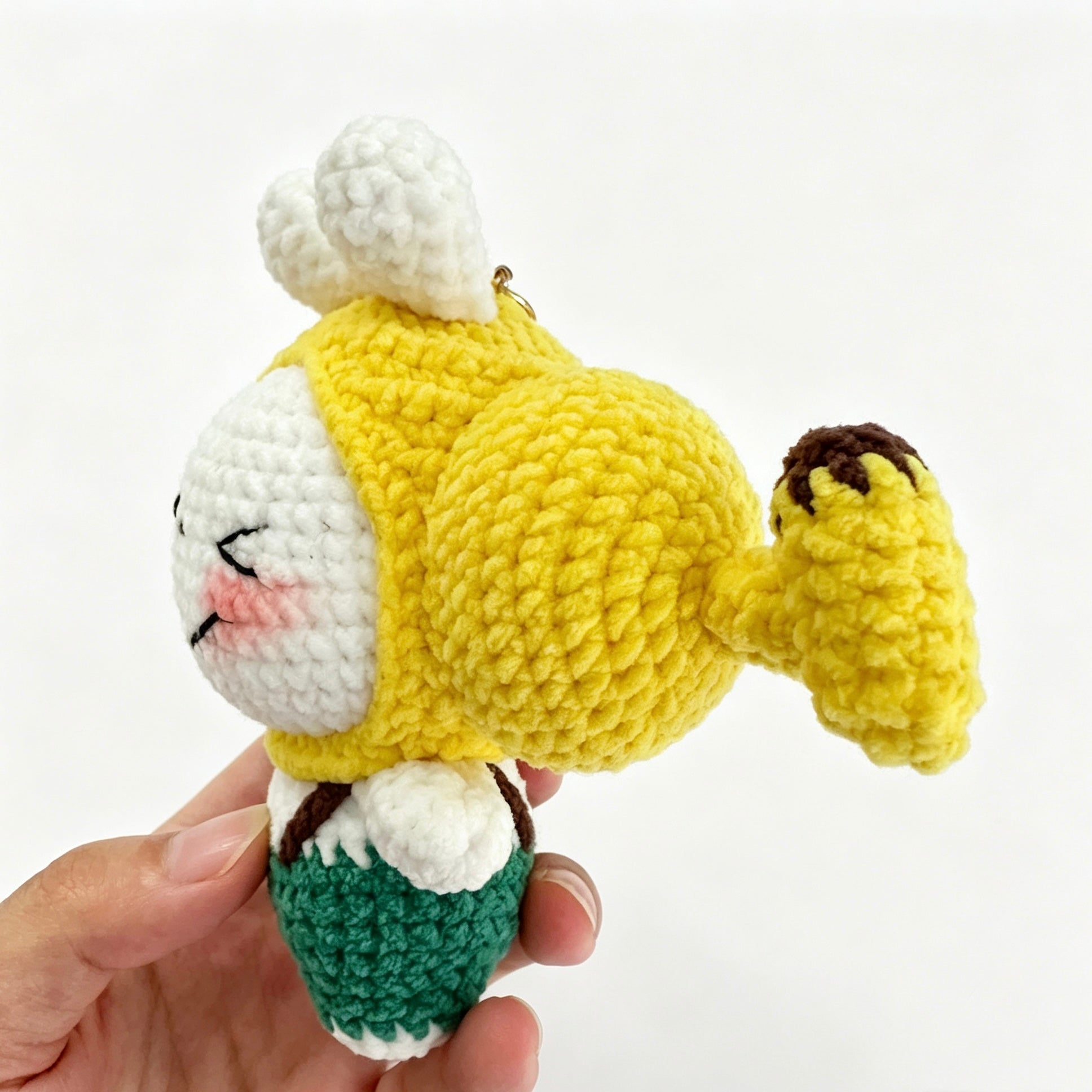 Handmade Crochet Banana Bunny Doll Keychain | 12cm Plush Toy
