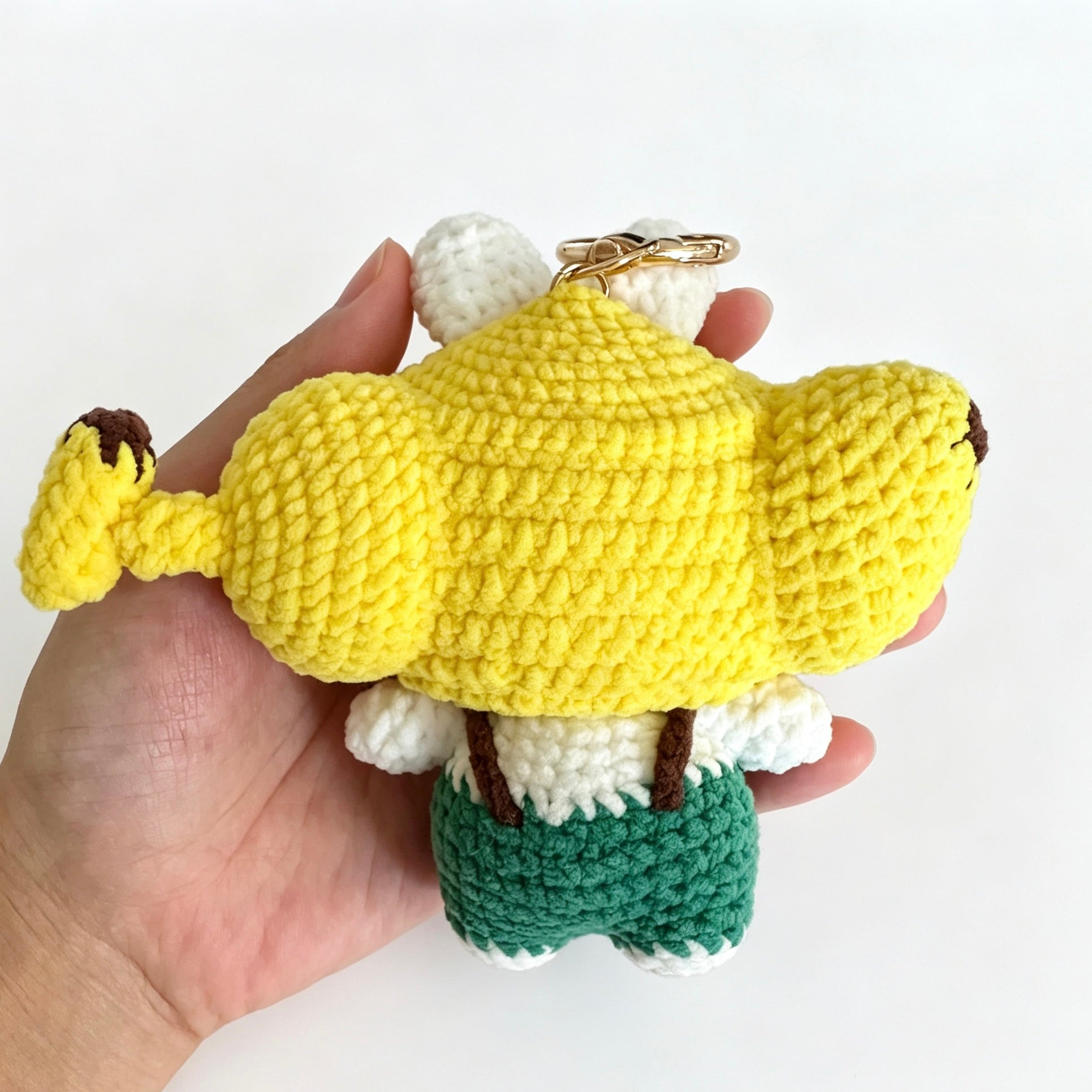 Handmade Crochet Banana Bunny Doll Keychain | 12cm Plush Toy