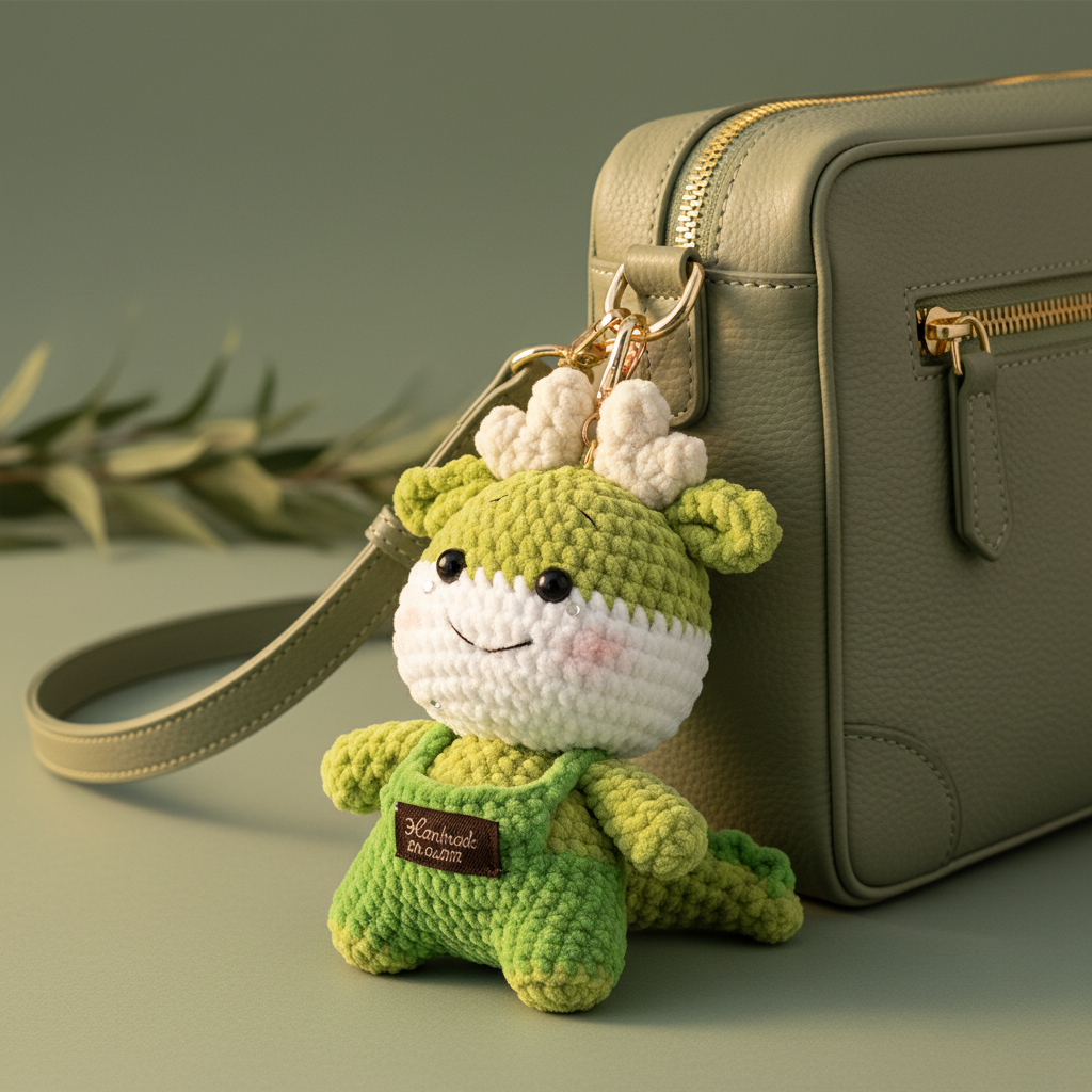 Handmade Crochet Deer Doll Amigurumi Charm