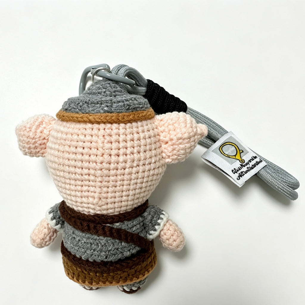 Pigsy Amigurumi Charm — Handmade Crochet Keychain Doll