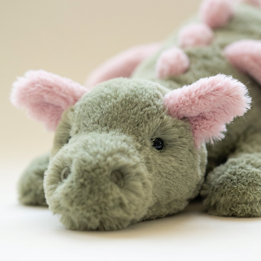 Sleeping Sage Dragon Plush —  Fluffy Lying Dragon Pillow 🐉💕