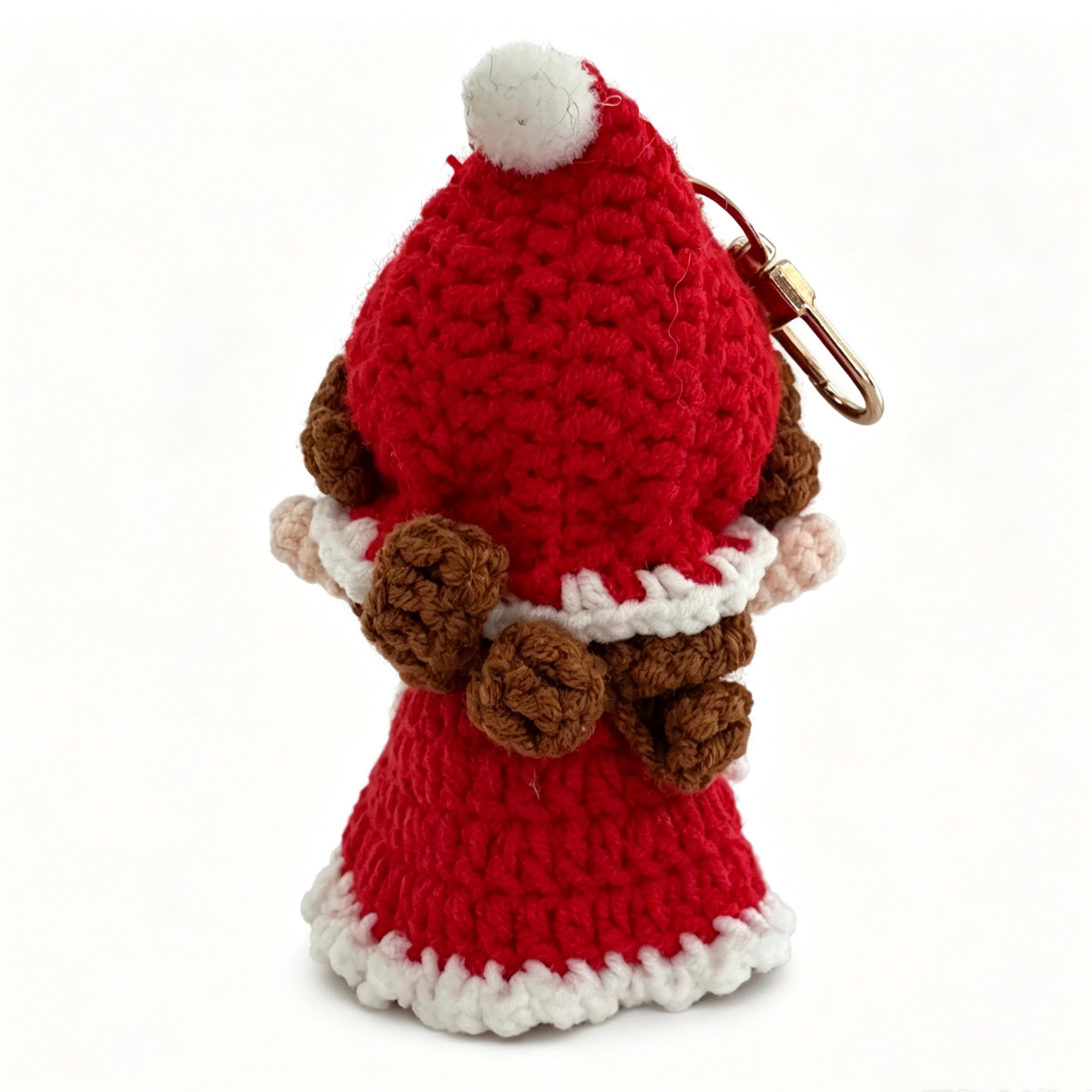 Handmade Crochet Girl Doll Keychain | 10cm Plush Toy