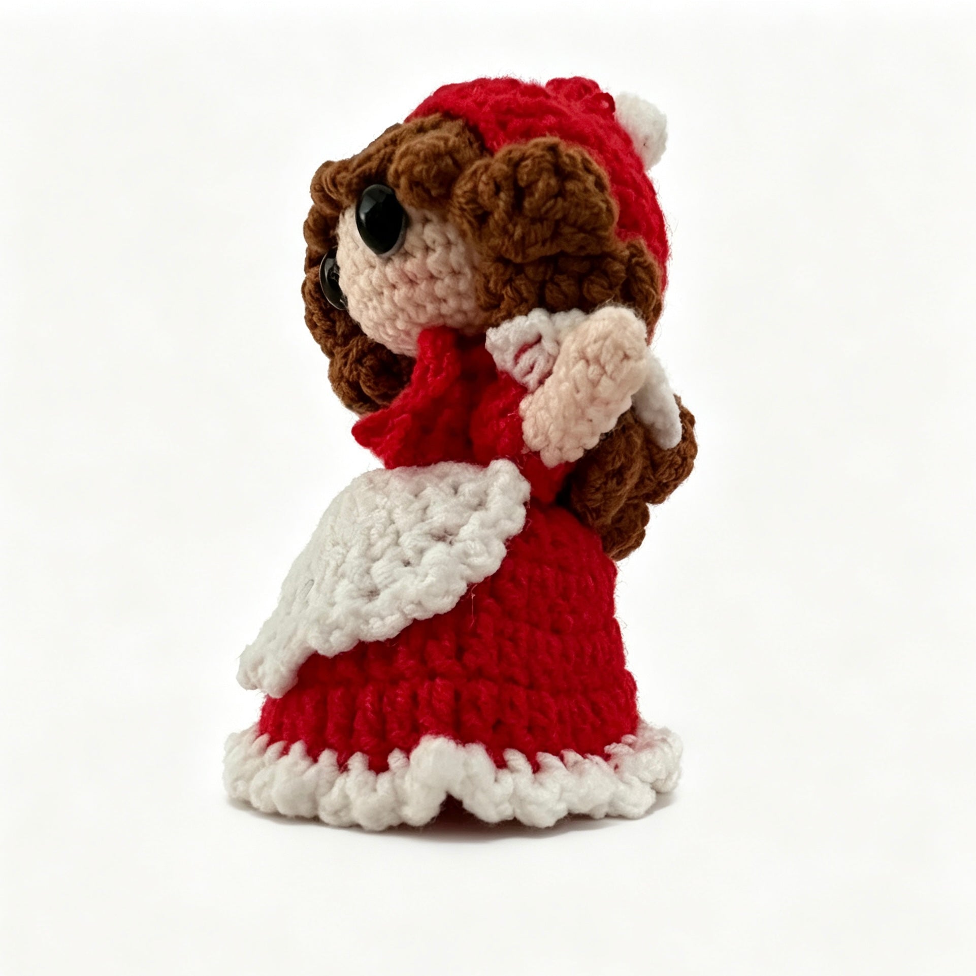 Handmade Crochet Girl Doll Keychain | 10cm Plush Toy