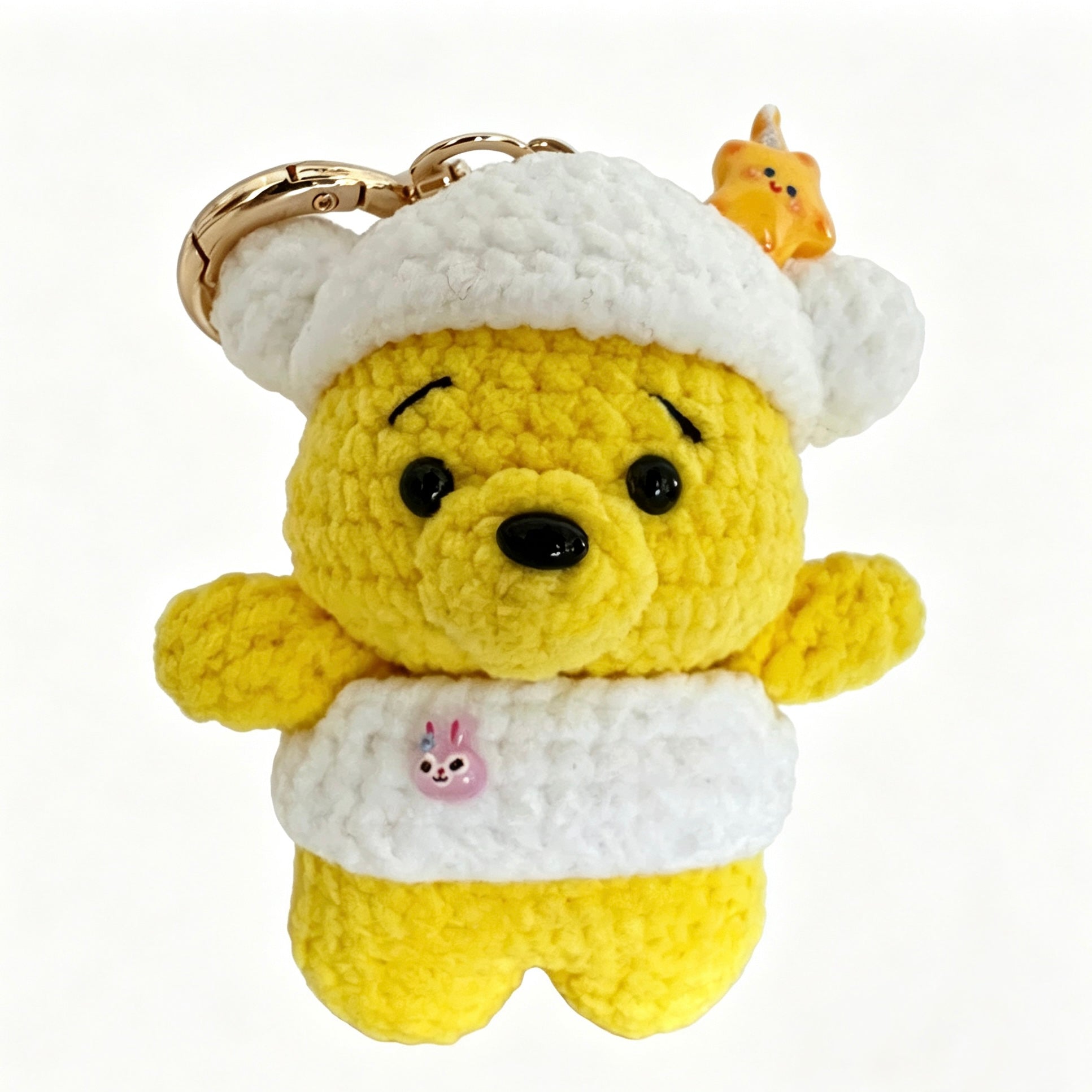 Handmade Crochet Bear Doll Keychain Charm