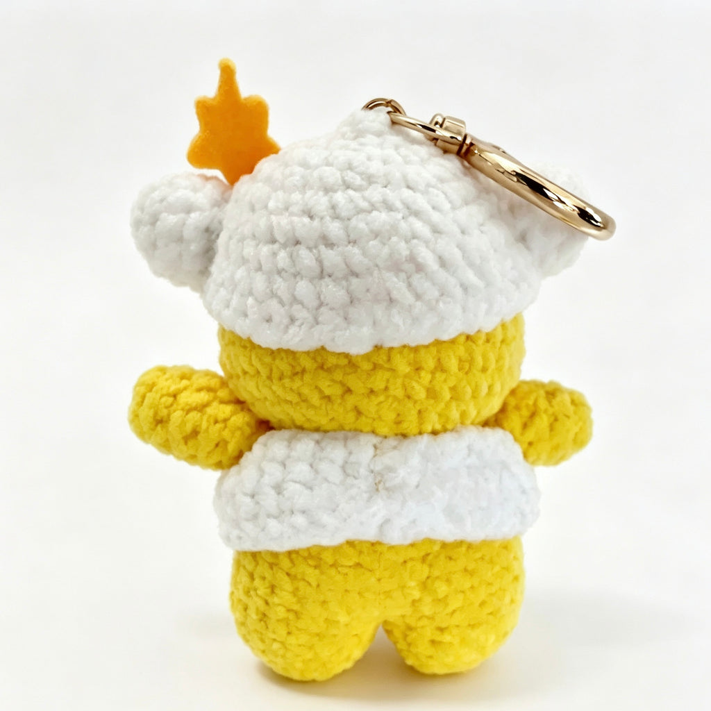 Handmade Crochet Bear Doll Keychain Charm